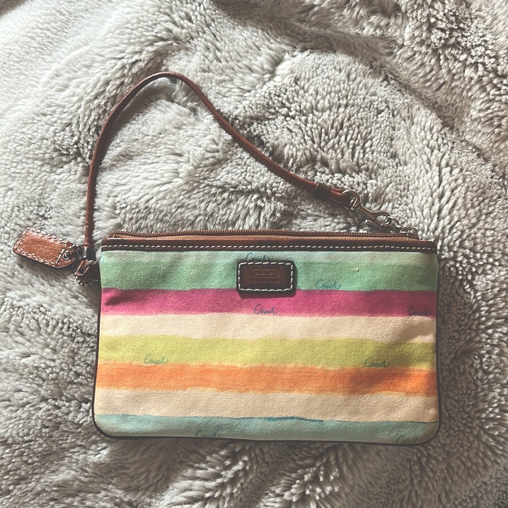 Cute COACH wristlet wallet.